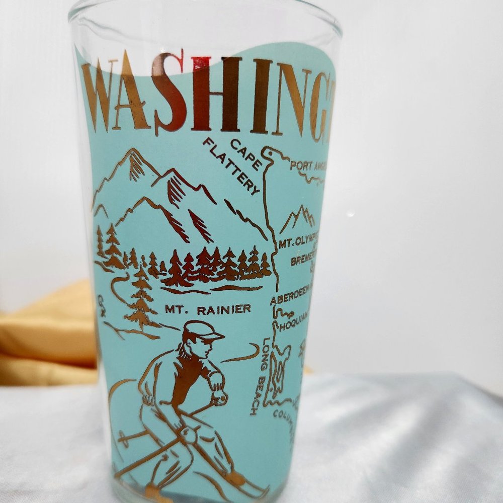 Antique Souvenir drinking glass,  Washington. Collectors Glass